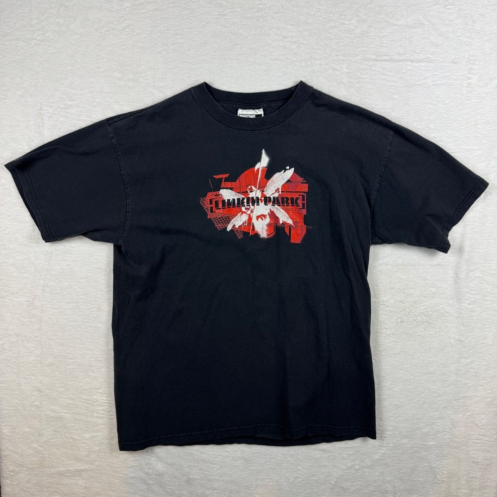 Vintage Linkin Park Faded 2000s Y2K Band Tour Tee Meteora Puma Size XL